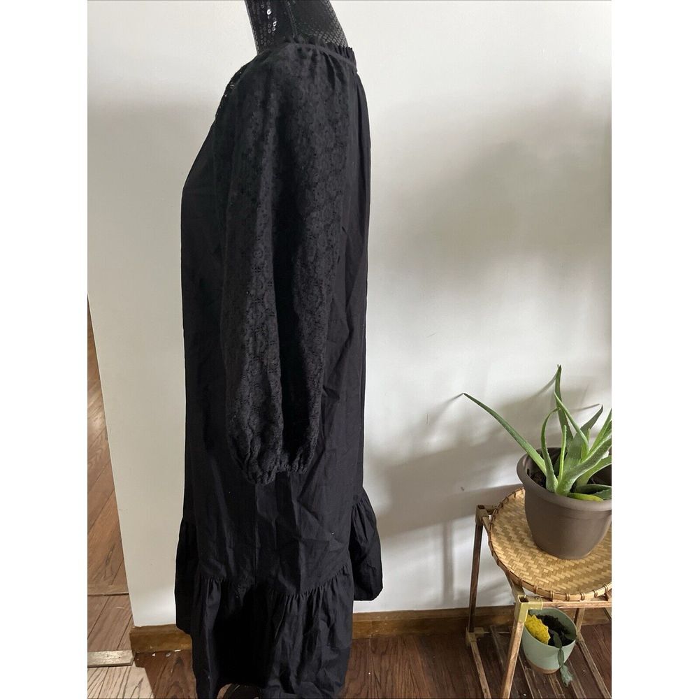 gap balloon lace Black Long sleeve tunic dress XS - Picture 6 of 13
